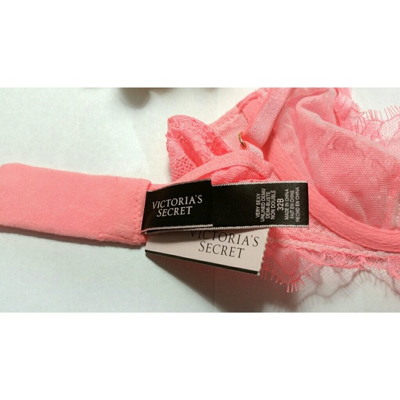 New! VS Bra Size 32B Pink Unlined Demi $22 - Picture 3 of 6